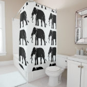 Siamese Elephant Douchegordijn (In situ)