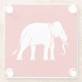 Siamese Elephant Glazen Onderzetter (Achterkant)