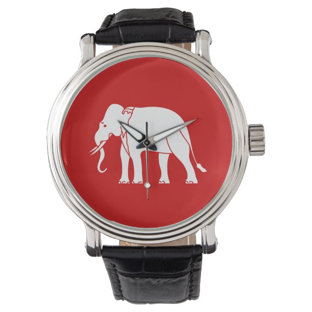 Siamese Elephant Horloge (Voorkant)