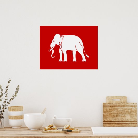 Siamese Elephant Poster (Keuken)