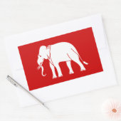 Siamese Elephant Rechthoekige Sticker (Envelop)