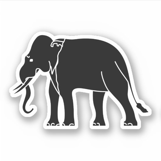 Siamese Elephant Sticker (Voorkant)