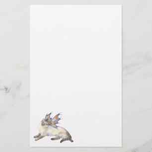 Siamese Fairy Cat - Fantasy Stationery Briefpapier