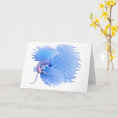 Siamese Fighting Fish Greeting Card Kaart (Gele Bloem)