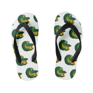 Siamese gevechtsvis cartoon illustratie kinder teenslippers