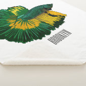 Siamese gevechtsvis cartoon illustratie sherpa deken (3/4)