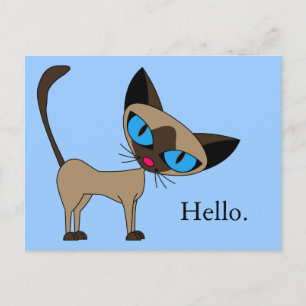 Siamese Hallo Briefkaart - Pas het aan!