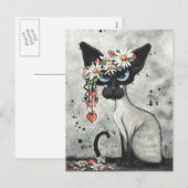 Siamese Harten van Valentijn Feestdagenkaart (Voorkant / Achterkant)