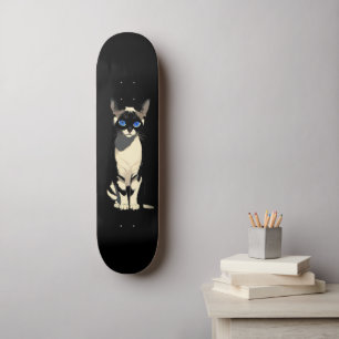 Siamese Kat Art Blauw-Eyed Kat Lover Skateboard