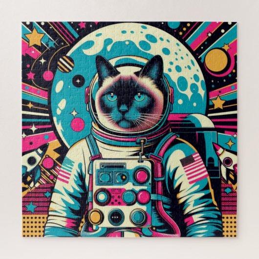 SIAMESE KAT-ASTRONAUT 8 LEGPUZZEL (Verticaal)