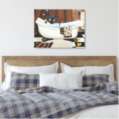 Siamese Kat Badkamer ArT van BiHrLe Canvas Print (Insitu (Slaapkamer))