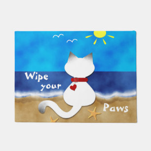Siamese Kat Beach Theme Veeg je pootje af Deurmat