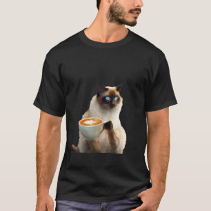 Siamese kat Drink koffie T-shirt