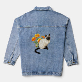Siamese kat en goudsbloem dames jas denim jacket