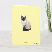 Siamese kat en leeuw kaart (Achterkant)