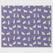 Siamese kat- en pasteien Paars omslagpapier Cadeaupapier (Vlak)
