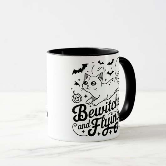 Siamese kat fluistert: magie in Halloween Night Mok (Voorkant rechts)