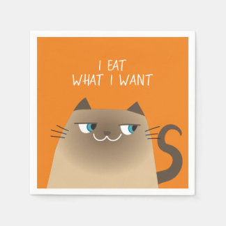 Siamese kat grappig servet