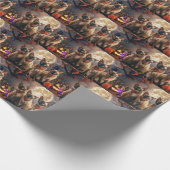 Siamese kat Halloween Spooky Cadeaupapier (Hoek)