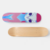 Siamese Kat Heet Roze Skateboard (Horizontaal)
