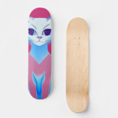 Siamese Kat Heet Roze Skateboard (Voorkant)