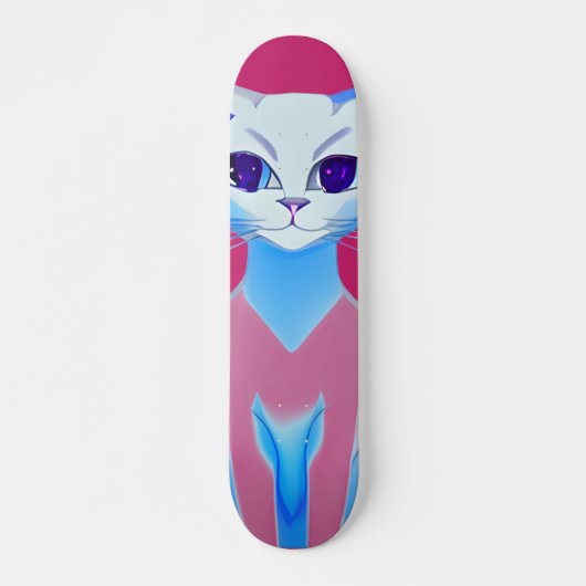Siamese Kat Heet Roze Skateboard (Voorkant)