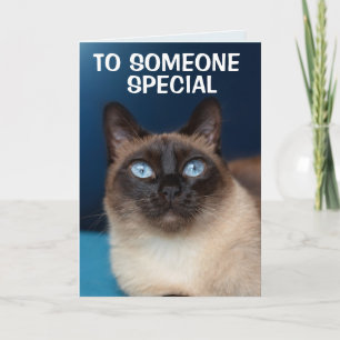 SIAMESE KAT IEMAND SPECIALE VERJAARDAG KAART