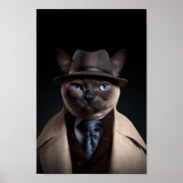 Siamese kat in een Suit | Mijn mobiliteitscatum |  Poster