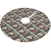 Siamese Kat in Sneeuw Kerstmis Kerstboom Rok (Gekanteld)