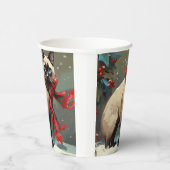 Siamese Kat in Sneeuw Kerstmis Papieren Bekers (Rechts)