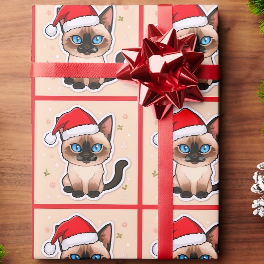 Siamese kat inpakpapier