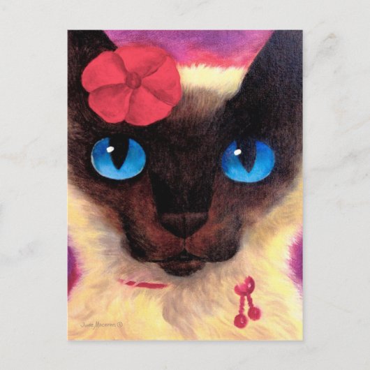 Siamese kat kattenvoer schilderen - Multi Briefkaart (Voorkant)