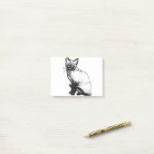 Siamese kat kattenvoer Sitting Siamese Kat Post-it® Notes (Op bureau)