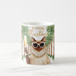 Siamese Kat Kerstmis California thema Koffiemok