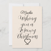 Siamese kat Kerstmis Feestdagenkaart (Achterkant)