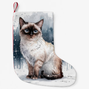 Siamese Kat Kerstmiskous Kleine Kerstsok