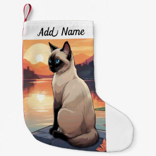 Siamese Kat Kleine Kerstsok