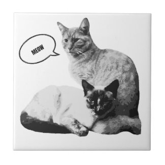 Siamese kat liefde decoratieve tegel een cadeau vo tegeltje