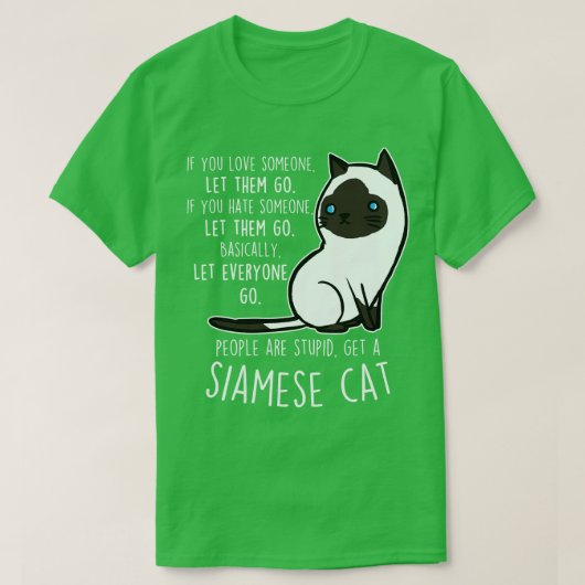 Siamese kat liet ze gaan t-shirt (Design voorkant)