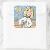 Siamese Kat Lover's Happy Veterinary Stickers (Tas)
