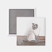 Siamese kat magneet (Voorkant / Achterkant)