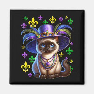 Siamese Kat Mardi Gras Siamese Kat Mardi Gras  Magneet