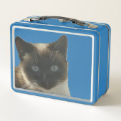 Siamese kat met Bright Blue Eyes Lunchbox (Achterkant)