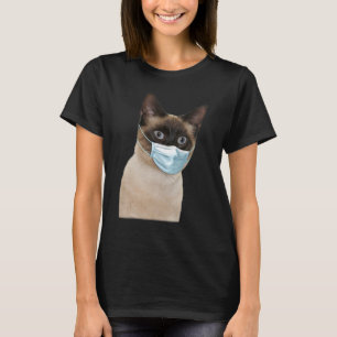 Siamese kat met kat gezicht met kat gezicht liefde t-shirt