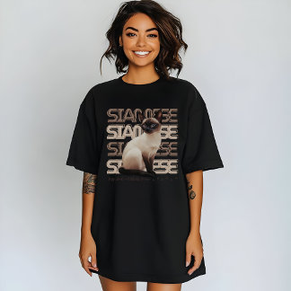 Siamese kat, minimalistisch gezellig, purfect miau t-shirt