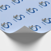 Siamese Kat Monogram Initiaal S Persoonlijk Cadeaupapier (Hoek)