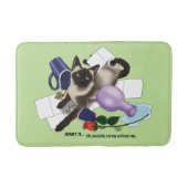 Siamese kat onheil grappig badmat (Voorkant)