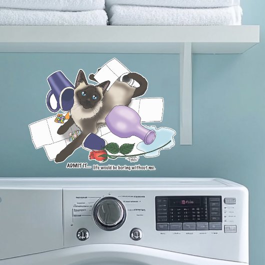 Siamese kat onheil grappig sticker