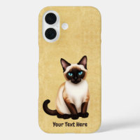 Siamese kat op oud papier