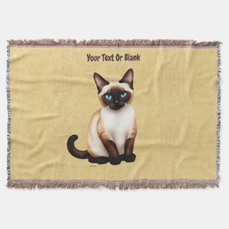 Siamese kat op oud papier deken